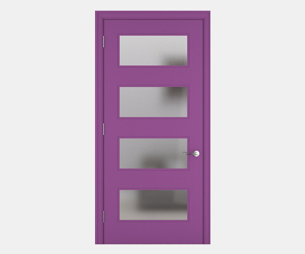 Shadbolt_Marston_lacquered_panelled_doors_with_glass_Violet_RAL_4008